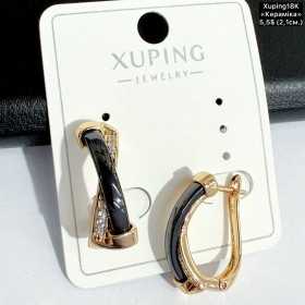 Сережки Xuping18К 20543 (2.1см) «кераміка»